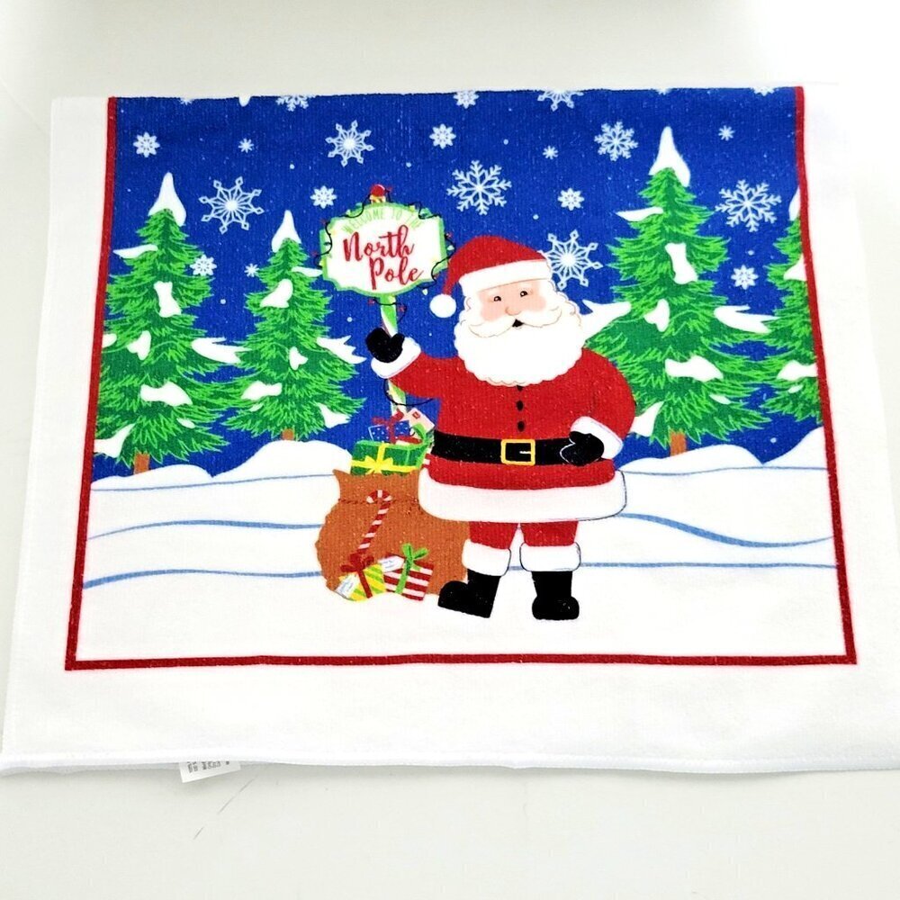 Santa Claus Christmas Towel NWOT Dish Hand Kitchen Towel 25 1/2" x 15"